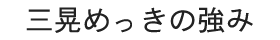 三晃めっきの強み